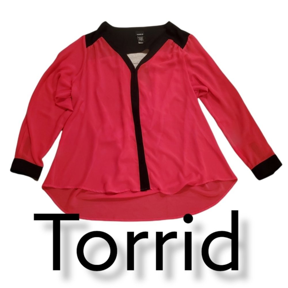 Torrid long sleeve top, blouse, shirt